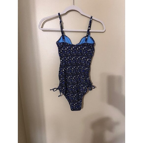 Aerie One-Piece Swimsuit Small With Star print Cut out Beach Vacation tropical - Picture 2 of 8